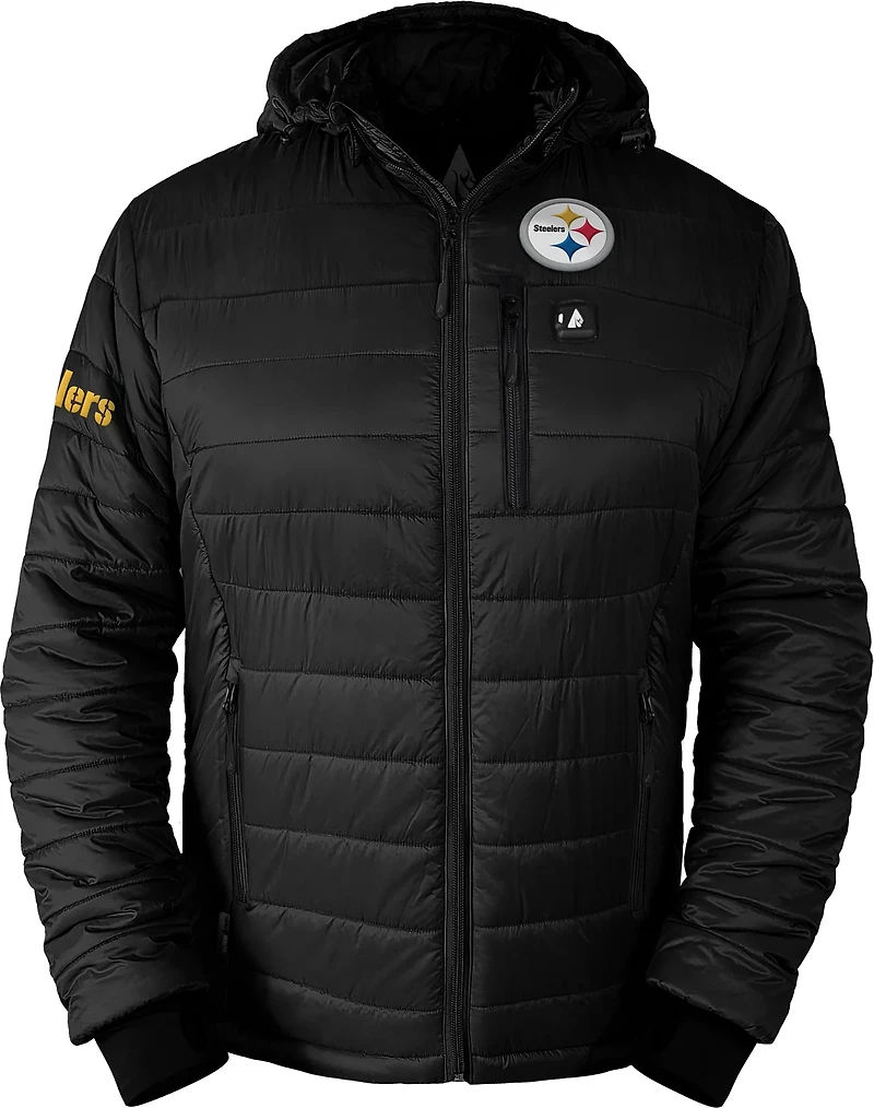 ActionHeat Men's Pittsburgh Steelers 5V Puffer Battery Heated Jacket