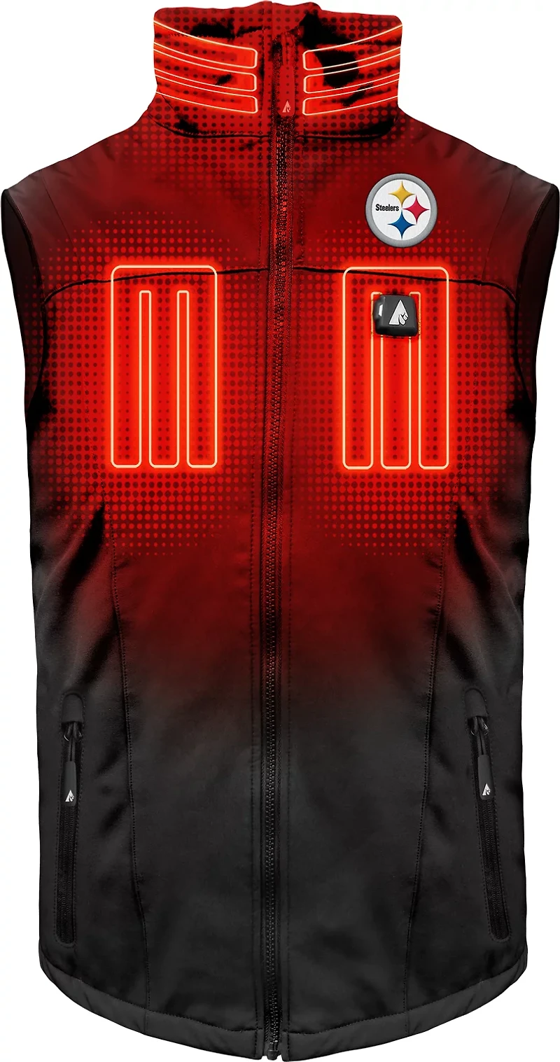 ActionHeat Men's Steelers 5V Softshell Battery Heated Vest