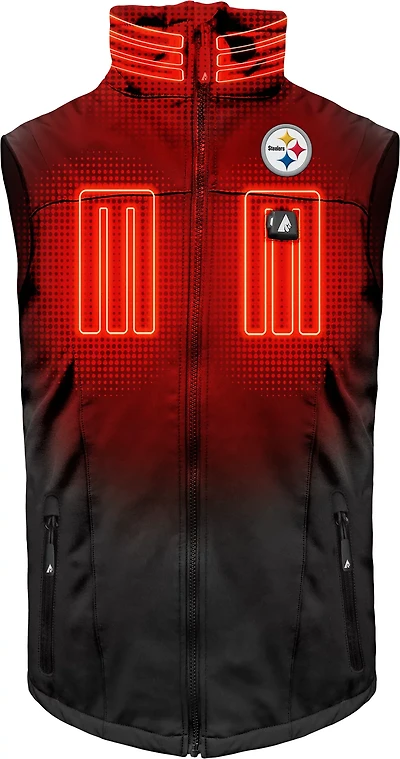 ActionHeat Men's Steelers 5V Softshell Battery Heated Vest