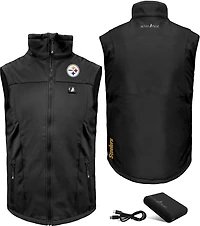 ActionHeat Men's Steelers 5V Softshell Battery Heated Vest