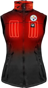 ActionHeat Women's Steelers 5V Softshell Battery Heated Vest
