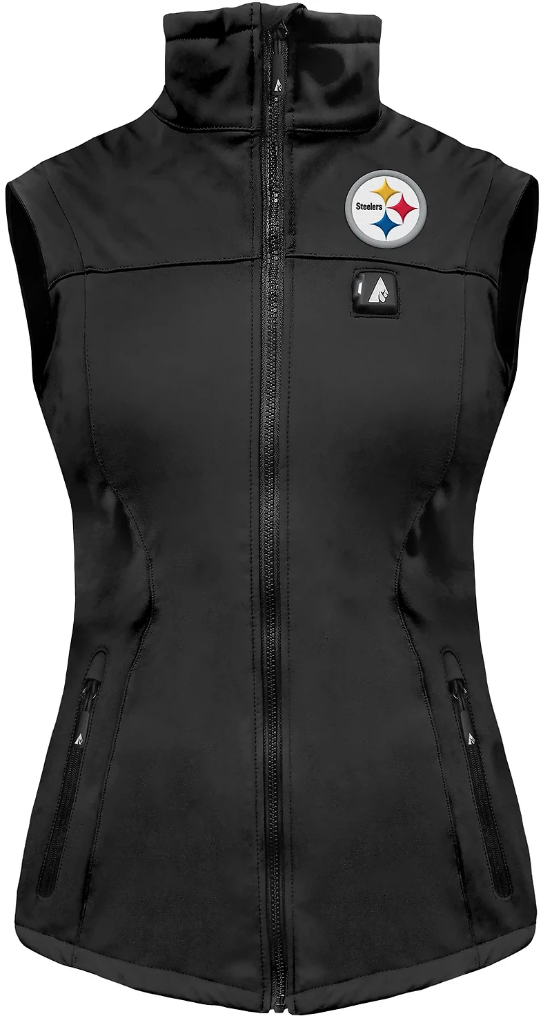 ActionHeat Women's Steelers 5V Softshell Battery Heated Vest