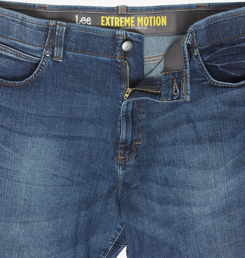 Lee Men's Big and Tall Extreme Motion Straight Fit Tapered Leg Jeans