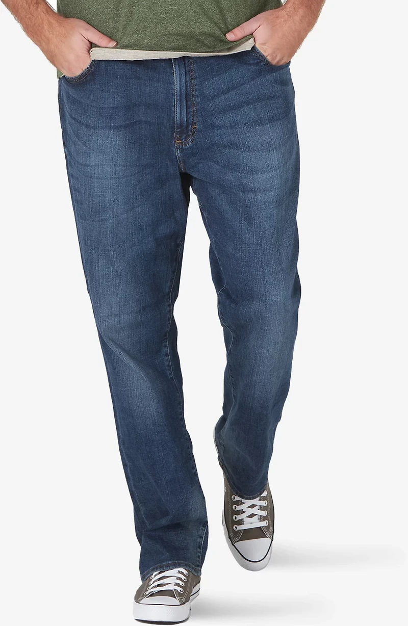 Lee Men's Big and Tall Extreme Motion Straight Fit Tapered Leg Jeans