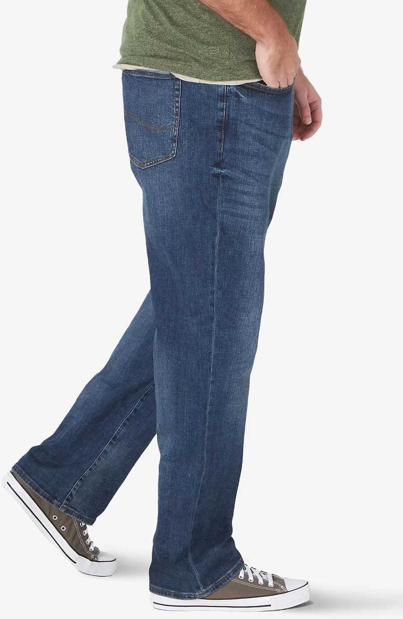 Lee Men's Big and Tall Extreme Motion Straight Fit Tapered Leg Jeans