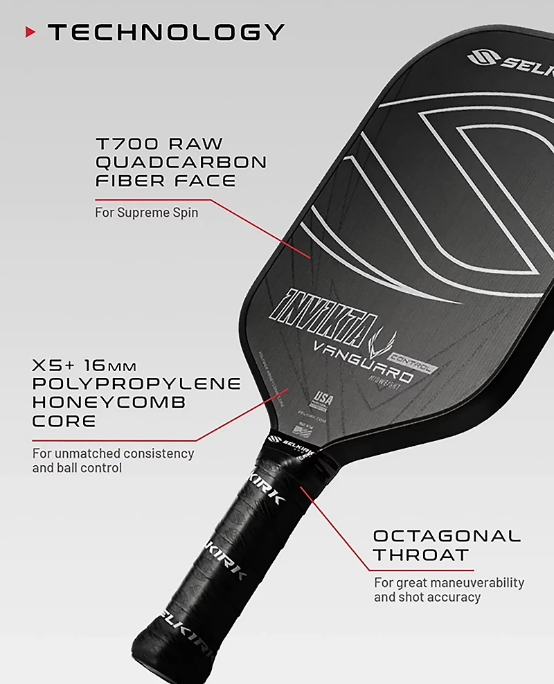 Selkirk Sport Vanguard Control S2 Pickleball Paddle