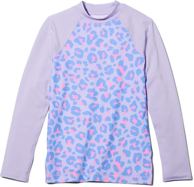 O'Rageous Girls' Leopard Printed Long Sleeve Rash Guard