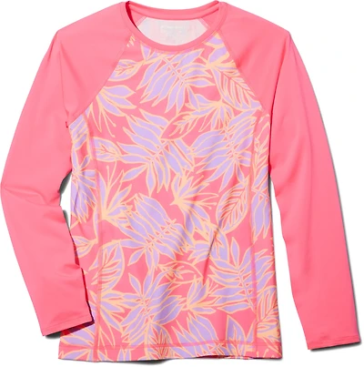 O'Rageous Juniors' Tropics Printed Long Sleeve Rash Guard