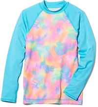 O'Rageous Girls' Leopard Printed Long Sleeve Rash Guard