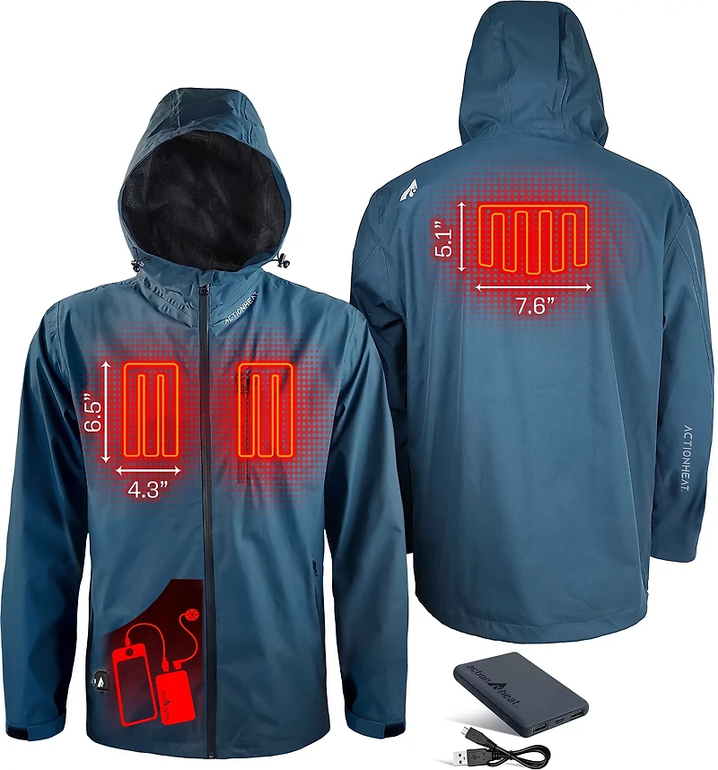 ActionHeat Men’s 5V Battery Heated Rain Jacket