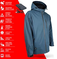 ActionHeat Men’s 5V Battery Heated Rain Jacket