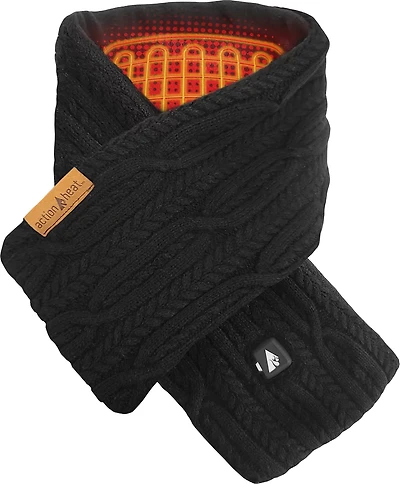 ActionHeat Men's 5V Battery Heated Cable Knit Wrap Scarf