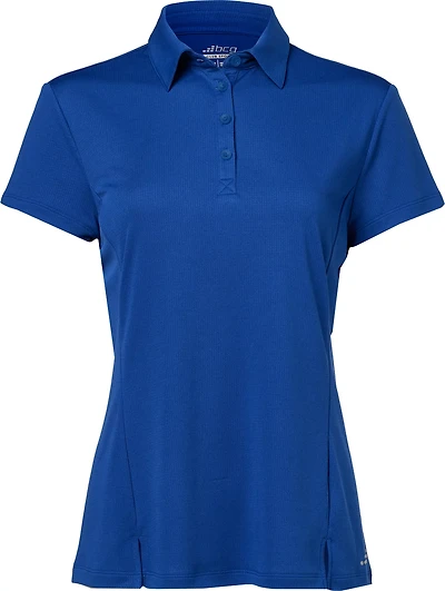 BCG Women's Tennis Button Short Sleeve Polo Shirt