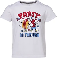 BCG Girls' Lifestyle Cotton USA Party Graphic T-shirt