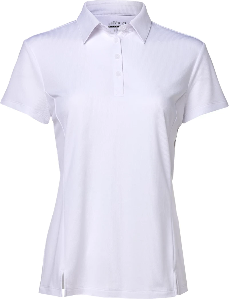 BCG Women's Tennis Button Short Sleeve Polo Shirt