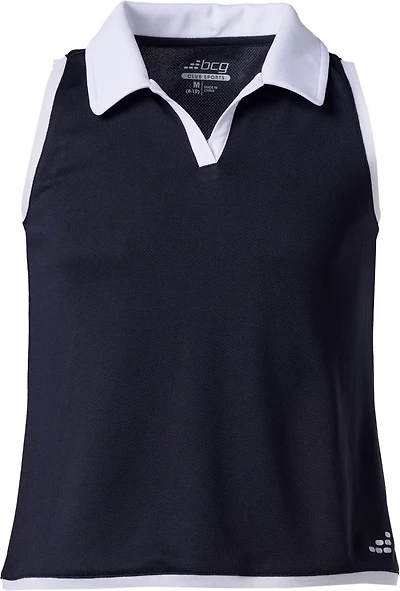 BCG Girls' Tennis Swing Sleeveless Polo Shirt