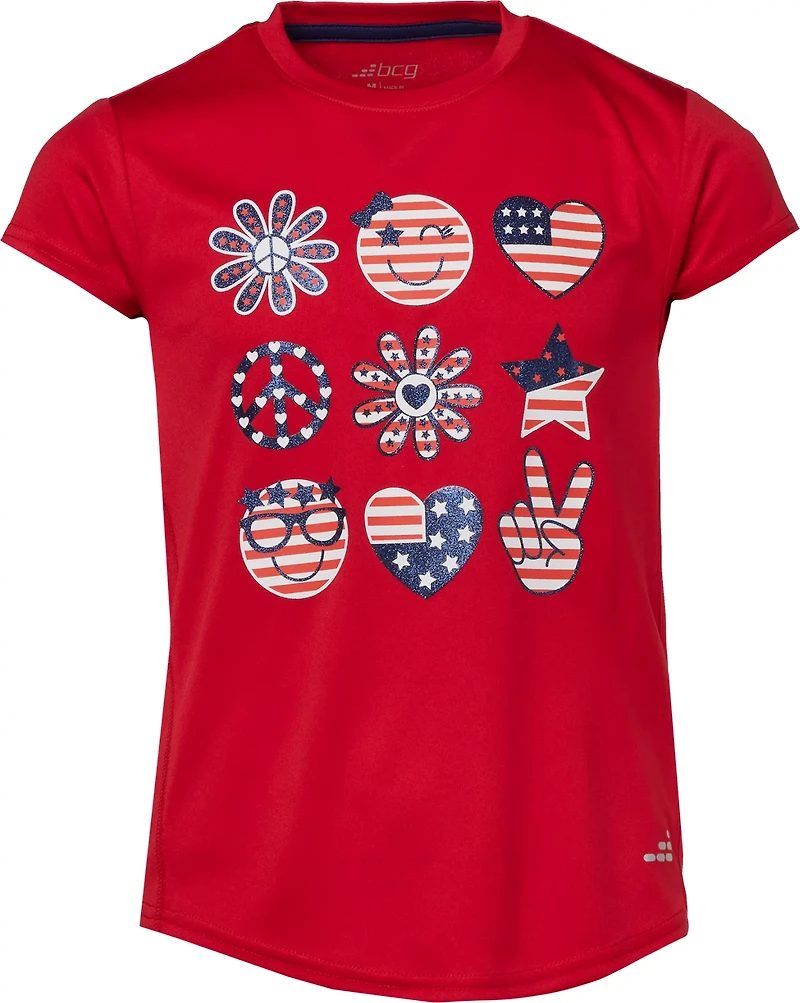 BCG Girls' Training Turbo Americana Graphic T-shirt