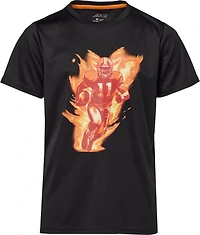 BCG Boys' Turbo Short Sleeve Football On Fire Graphic T-shirt