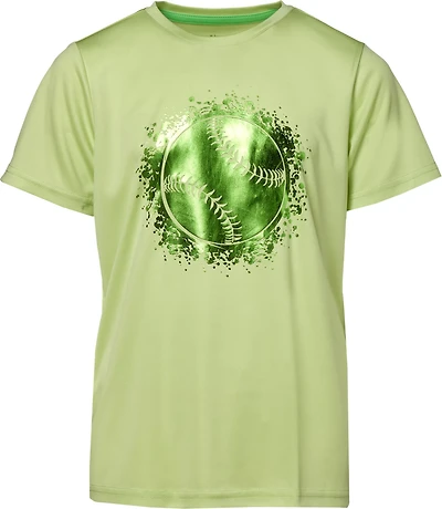 BCG Boys' Turbo Baseball Foil Short Sleeve Graphic T-shirt.