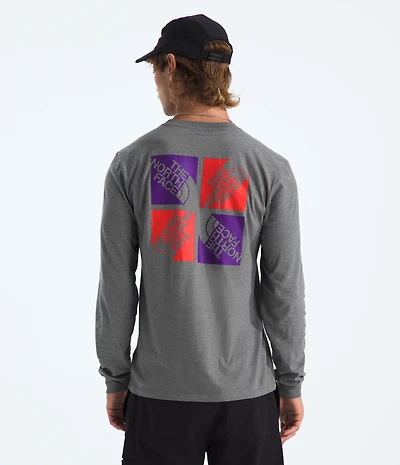 The North Face Men's Long Sleeve Multicolor Logo Tee