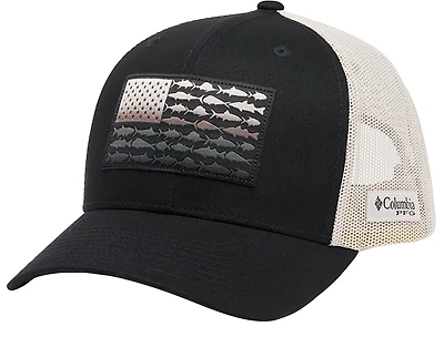 Columbia Sportswear Men's PFG Mesh Snap Back Fish Flag Cap