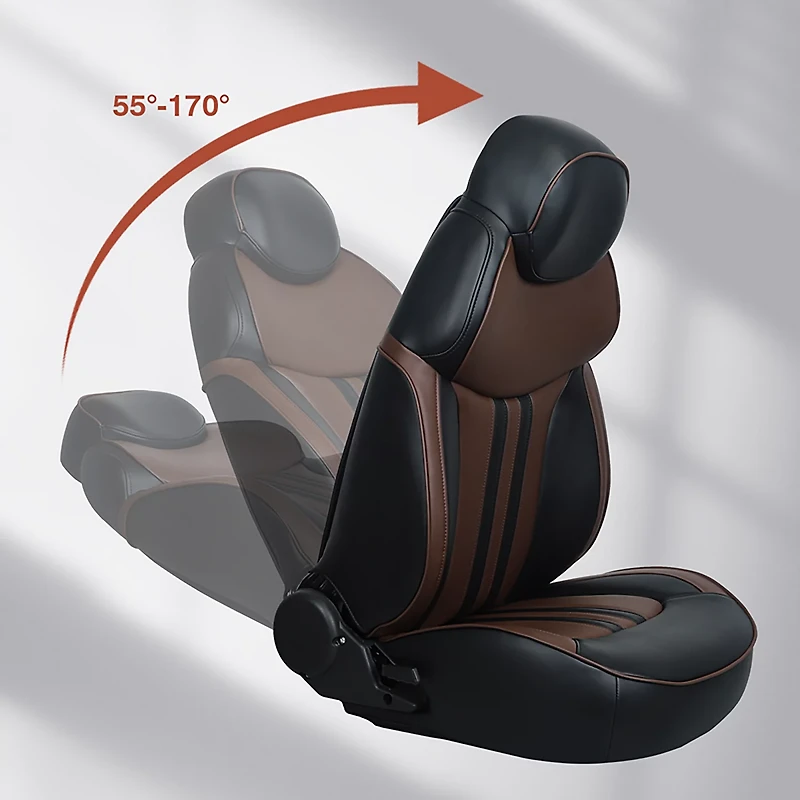 Leader Accessories High-Back Luxury Reclining Captain's Pontoon Boat Seat