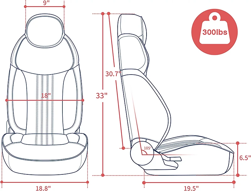 Leader Accessories High-Back Luxury Reclining Captain's Pontoon Boat Seat