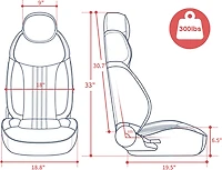 Leader Accessories High-Back Luxury Reclining Captain's Pontoon Boat Seat