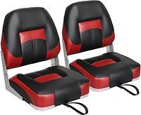 Leader Accessories Low-Back Folding Fishing Boat Seats Set of 2