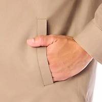 Smith's Workwear Men's Sherpa-Lined Hooded Stretch-Canvas Snap Shirt-Jacket