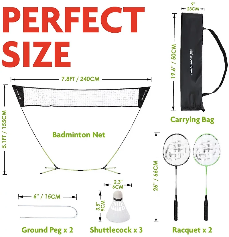 E-Jet Sport Badminton Net Set
