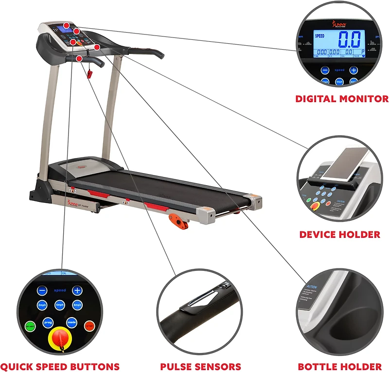 Sunny Health & Fitness Motorized Treadmill