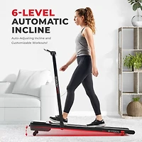 Sunny Health & Fitness Pacer Smart Compact Auto Incline Tread Pad