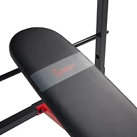 Sunny Health & Fitness Multi-Function Adjustable Incline Weight Bench