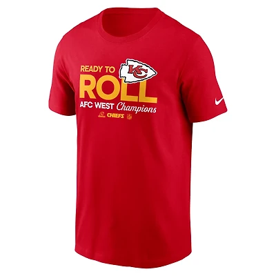 Nike Men's Kansas City Chiefs 2024-2025 AFC West Division Champions Trophy Collection Locker Room Short Sleeve Tee