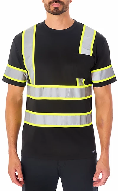 Smith's Workwear Men's High Vis Reflective Safety T-shirt
