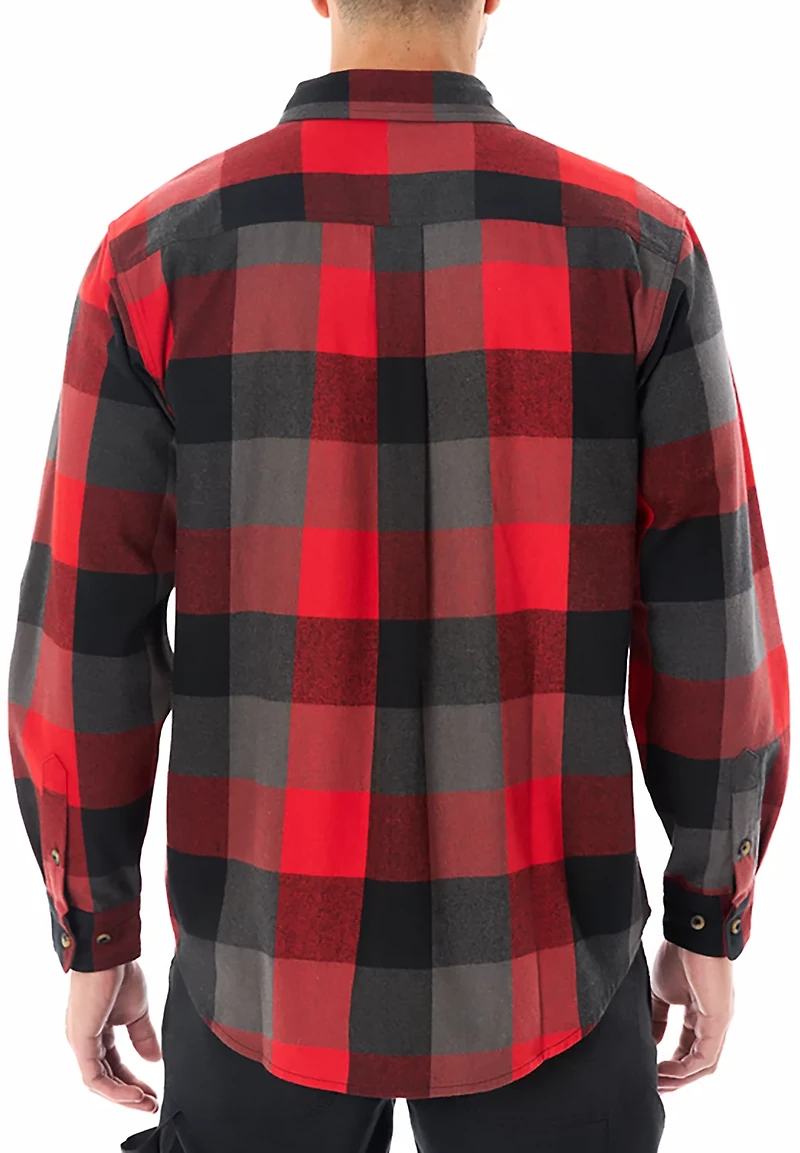 Smith's Workwear Men's Buffalo Flannel Button-Up Shirt