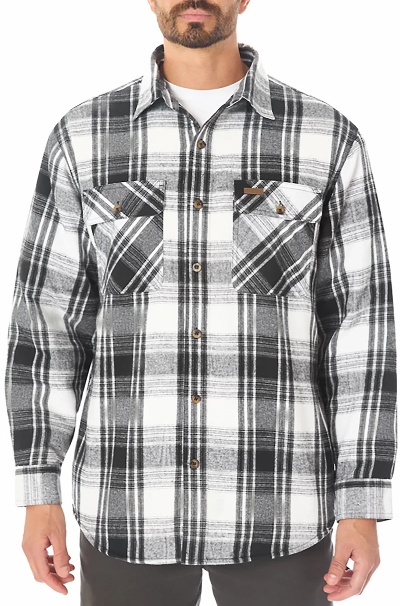 Smith's Workwear Men's Sherpa-Lined Flannel Shirt-Jacket