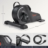 Sunny Health & Fitness Motorized Smart Under Desk Mini Bike