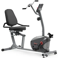 Sunny Health & Fitness Smart Magnetic Recumbent Bike with Arm Exerciser