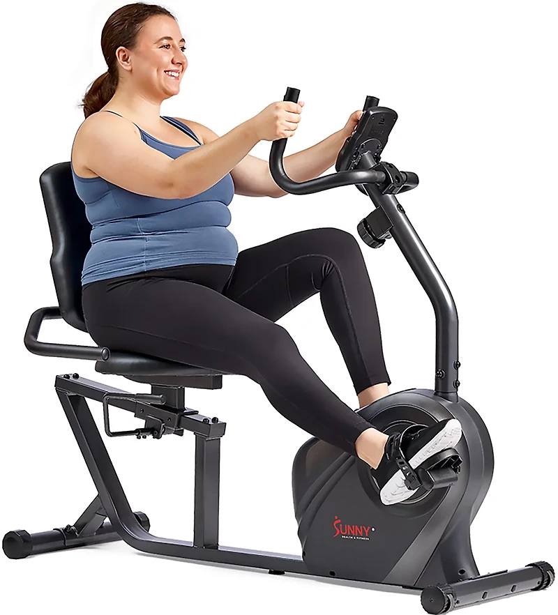 Sunny Health & Fitness Smart Magnetic Resistance Recumbent Bike