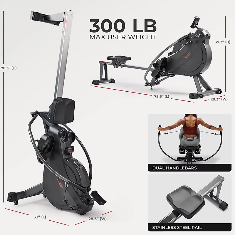 Sunny Health & Fitness Advanced Rowing Machine