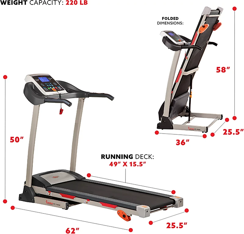 Sunny Health & Fitness Motorized Treadmill