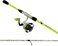 ProFISHiency Drip Green 7 ft M Freshwater Spinning Rod and Reel Combo