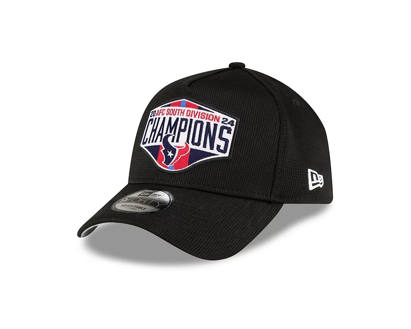 New Era Men's Houston Texans 2024 AFC South Division Champions Locker Room 9FORTY A-Frame Snapback