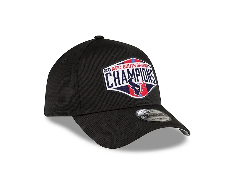 New Era Men's Houston Texans 2024 AFC South Division Champions Locker Room 9FORTY A-Frame Snapback