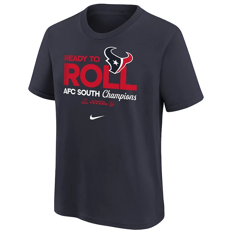 Nike Youth Houston Texans 2024 AFC South Division Champions Locker Room Short Sleeve Tee