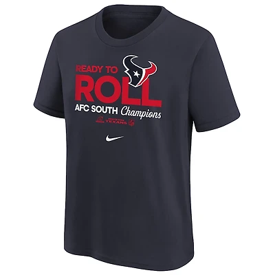 Nike Youth Houston Texans 2024 AFC South Division Champions Locker Room Short Sleeve Tee