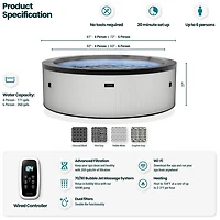 Wave Tahoe 6 ft Round Foam Hot Tub