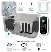 Wave Pacific 6 ft Square Inflatable Hot Tub